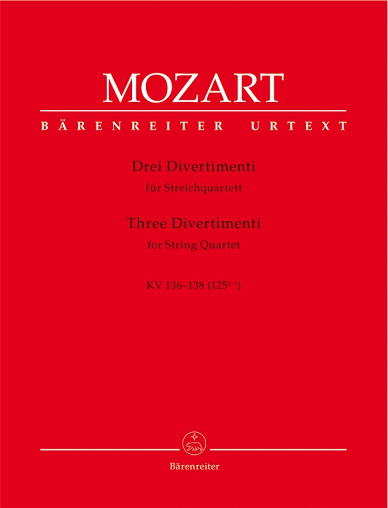 Divertimenti K136-138 String Quartet Pts